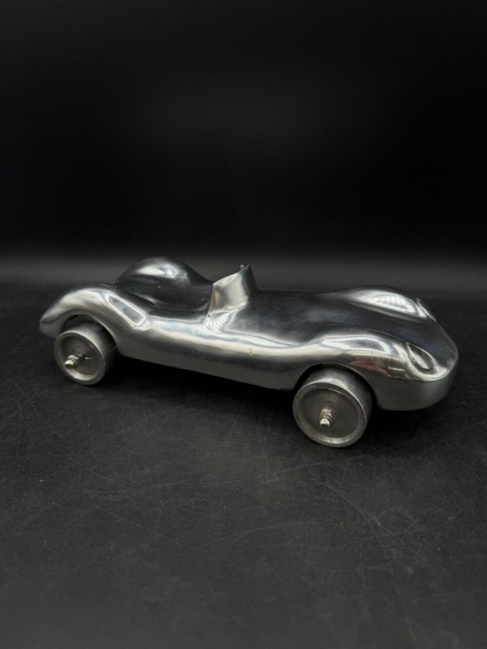 Streamlined Cast Aluminum Car Race Paperweight Vintage